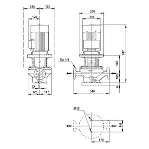 Inlinepomp TP 32-380/2-A-F-A-BQQE 400D 50HZ