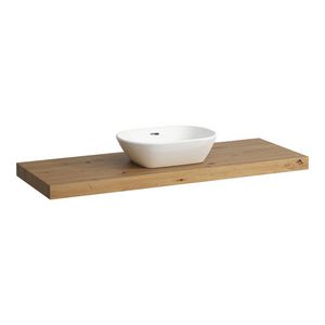 Wastafelblad LANI 140cm met uitsparing midden wild oak