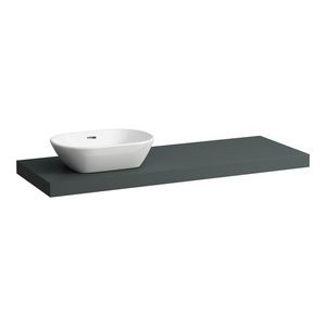 Wastafelblad LANI 140cm met uitsparing links traffic grey