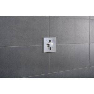 DuoTurn E afbouwdeel tbv inbouwkraan voor 2 functies chroom