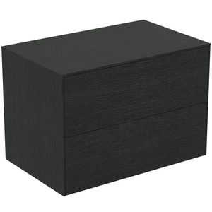 Conca wastafelmeubel 80x50x55cm 2 laden afdekblad zonder uitsnijding smoked oak