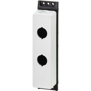 Opbouwkast vlak grijs 2 inbouwplaatsen 2 x M22