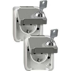 Opbouw WCD-2 identieke sloten-Set van 2-Grijs-Aquastar