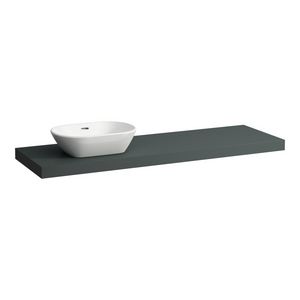 Wastafelblad LANI 160cm met uitsparing links traffic grey