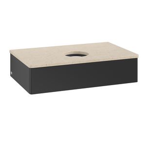 Wastafelonderkast Antao 800x190x500mm Black Matt Lacquer L08013PD