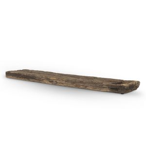 Wooden ruwe badplank 880x160x40mm massief eiken onbewerkt
