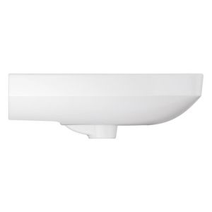 Euro Ceramic wastafel 60cm zonder kraagat met overloop