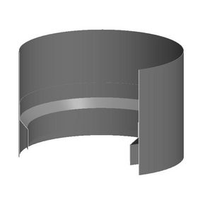 Aansluitpijp ø180mm 120mm afwaterend donker antraciet