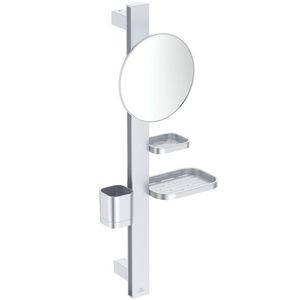 Accessoire bar Alu+ S700 met spiegel rond ø200mm Silver incl. bevestigingsmateriaal