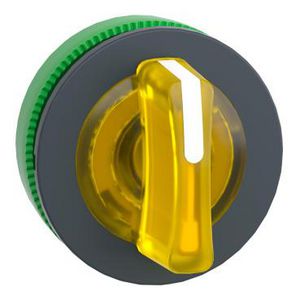 Kop keuzeschakelaar 3 pos Geel Terugvering L naar M Verli