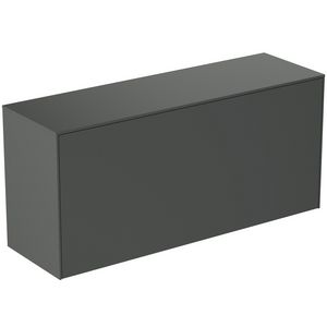 Conca wastafelmeubel 120x37x55cm 1 lade afdekblad zonder uitsnijding mat antraciet