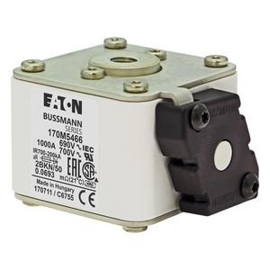 Zekering hoge snelheid 1000A AC 690V 200kA 2 aR IEC UL VVE=6