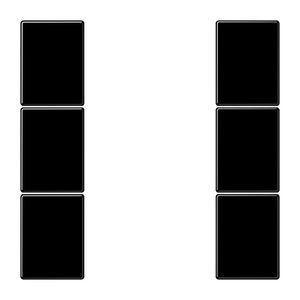 Tastafdekking compleet 3-voudig LS zwart KNX