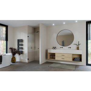 Nisdeur VR23 tot 100cm ronde knop helder glas zwart