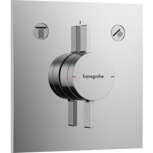 DuoTurn E afbouwdeel tbv inbouwkraan voor 2 functies chroom