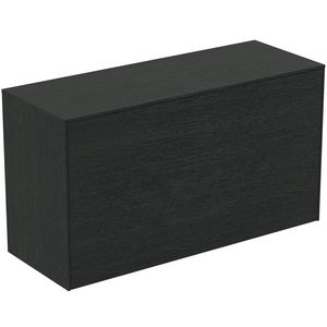 Conca wastafelmeubel 100x37x55cm 1 lade afdekblad zonder uitsnijding smoked oak
