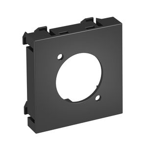 Draagplaat XLR zonder connectoraansluiting 45x45mm zwart