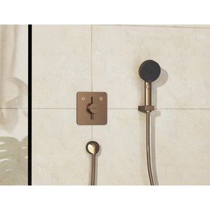 DuoTurn Q afbouwdeel tbv inbouwkraan voor 2 functies Brushed Bronze