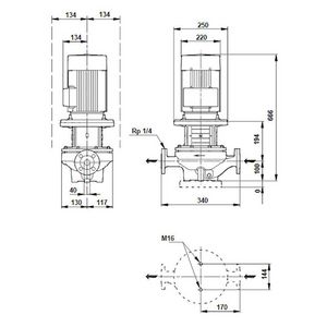 Inlinepomp TP 40-360/2-A-F-A-BQQE 400D 50HZ