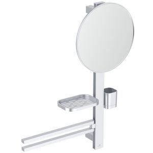 Accessoire bar Alu+ M700 met spiegel rond ø320mm Silver incl. bevestigingsmateriaal