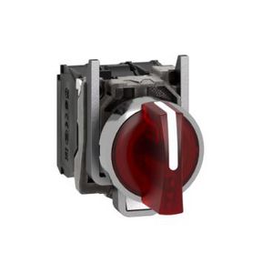 Illuminated selector switch metal red 22 3 poss stay put 2