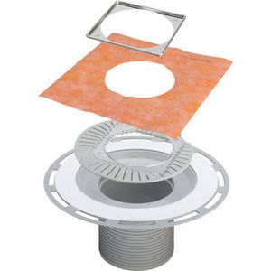 Afdichtingsflens 150x150 RVS/blank