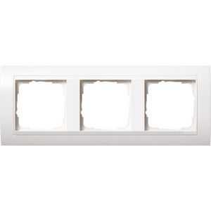 Afdekraam 3-v bred Gira Standard 55 zuiver wit m