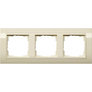 Afdekraam 3-v bred Gira Standard 55 creme wit