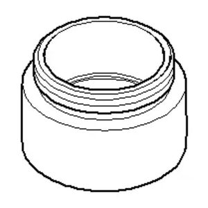 Beluchter mouw 21x13mm Champagne (22kt Goud)