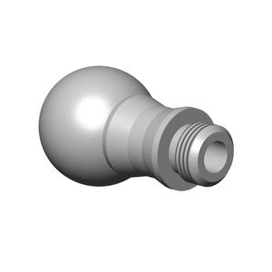 Greep 15x15x28mm Dark Platinum gebors.