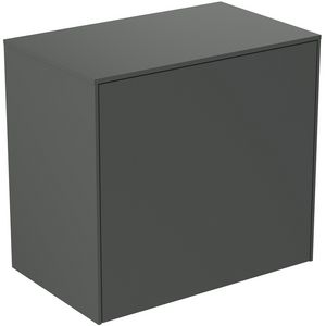 Conca wastafelmeubel 60x37x55cm 1 lade afdekblad zonder uitsnijding mat antraciet