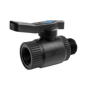 Synpro Kogelafsluiter PP 1 1/2" BIN x 1 1/2" BUI zwart