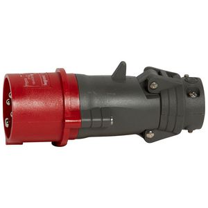 Stekker recht 400V 16A 4-polig IP44 kunststof Hypra