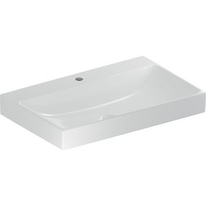 Wastafel 75x48cm met kraangat gecentreerd zonder overloop wit Keratect ONE