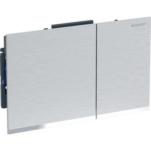 Onderdeel plaat 2-toets Sigma60 2016 SQUARE geborsteld chroom/chroom