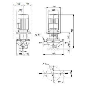 Inlinepomp TP 32-580/2-A-F-A-BQQE 400D 50HZ