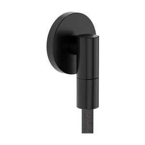 Muuraansluitbocht FixFit Fine S Brushed Black Chrome