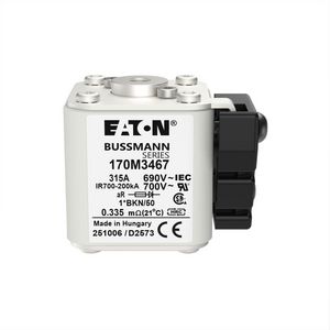 Zekering hoge snelheid 315A AC 690V 200kA compact 1 aR VVE=6