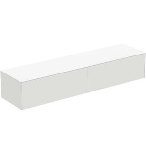 Conca wastafelmeubel 200x50x37cm 2 laden afdekblad zonder uitsnijding matt white