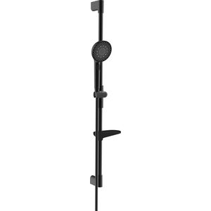 Doucheset Wandmontage messing/Plastic Mat zwart diam. 11