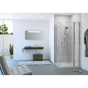 Hoekinstap (deel 1 van 2) zwaaideur Classics 2 2000x1000mm Zilvermat helder anti plaque