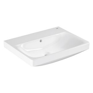 Euro Ceramic wastafel 60cm zonder kraagat met overloop