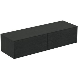 Conca wastafelmeubel 160x50x37cm 2 laden afdekblad zonder uitsnijding smoked oak