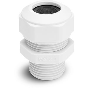 Spuitwaterdichte meerlaagse M20-wartel, wit