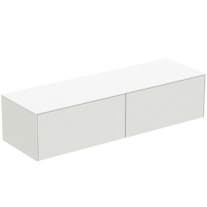Conca wastafelmeubel 160x50x37cm 2 laden afdekblad zonder uitsnijding matt white