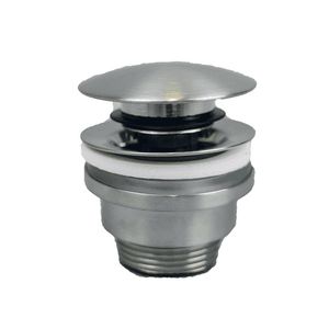 Wastafelafvoerplug Push Open UD425 1.1/4" RVS-look univ. Ø63mm / 5-55mm
