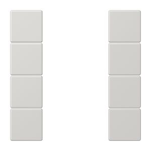 Tastafdekking compleet 4-voudig LS lichtgrijs KNX