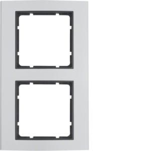 Afdekraam 2-v berker B.3 aluminium naturel/antraciet mat