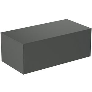 Conca wastafelmeubel 100x50x37cm 1 lade afdekblad zonder uitsnijding mat antraciet