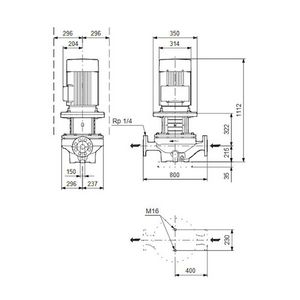 Inlinepomp TP 150-200/4-A-F-A-BQQE 400D 50HZ